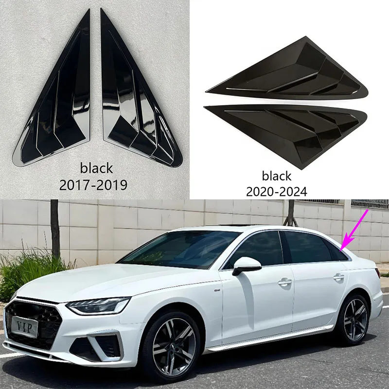 

Auto Styling Rear Window Louvers For Audi A4 A4L 2017-2024 Rear Triangle Window Shade Spoiler Bodykits