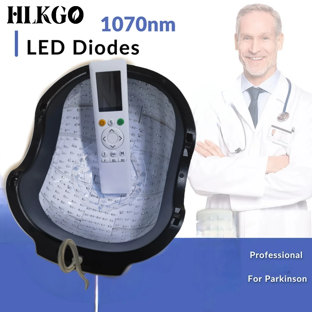 Infrared Light Therapy 40Hz for Stroke 810nm Photobiomodulation Brain Stimulation PBM Helmet Dementia Memory Improvement