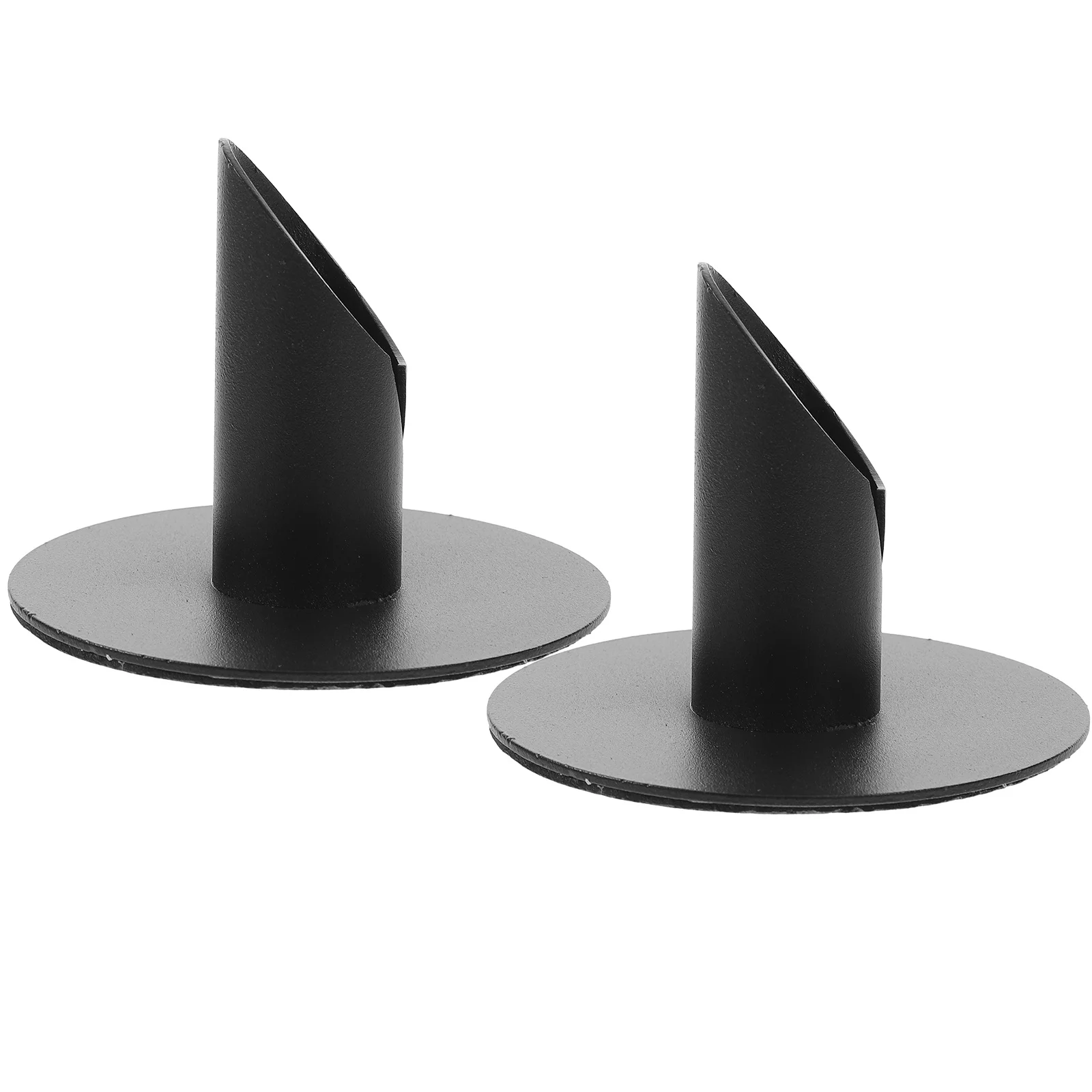 2Pcs Creative Wrought Iron Candlestick Holders Elegant Design for Dinner Parties Festivals Home Decor Pillar Holders