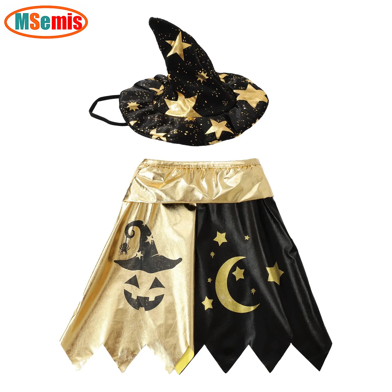 

Pets Dog Cat Halloween Dress-up Clothing Party Photography Prop Doctor Cosplay Costume Witch Hat And Cape Pet Accessories