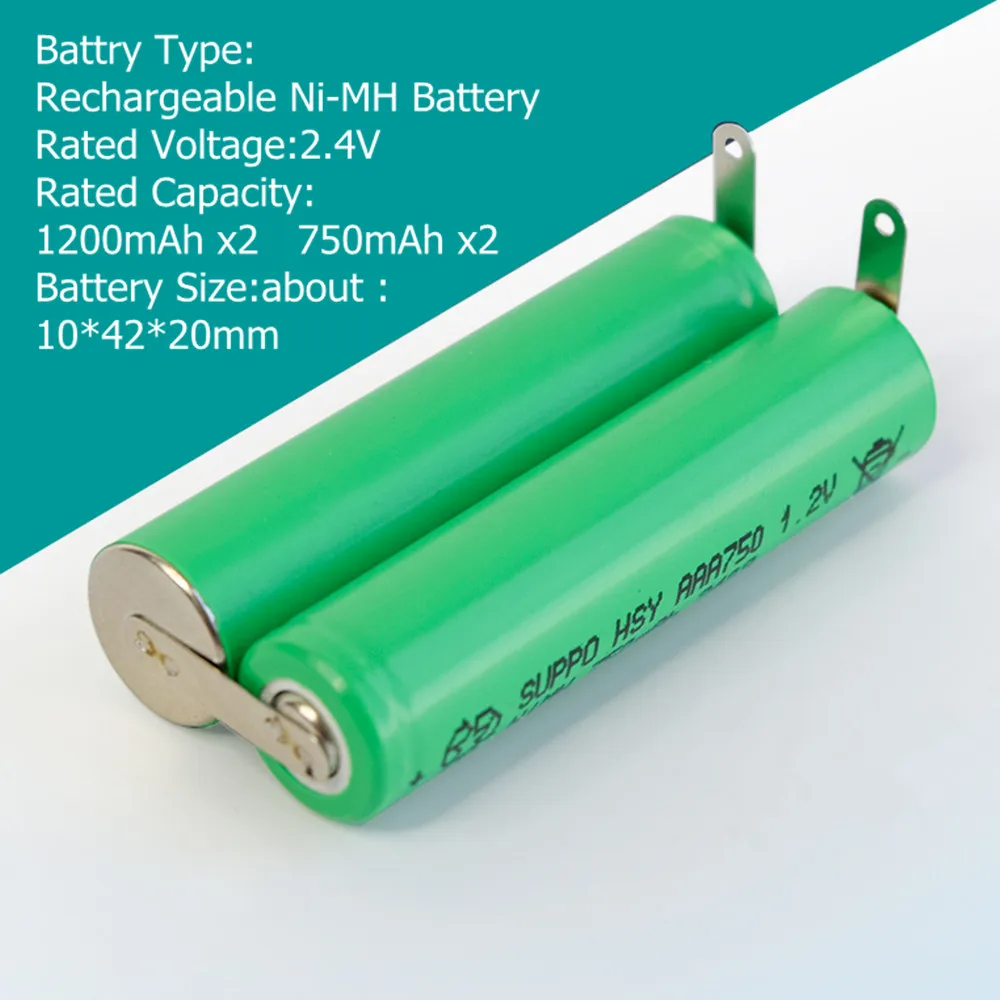 HSY-AAA0.75-PHP 750mAh Ni-MH 2.4V SUPPO Battery For Philips HX6210