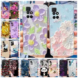 For Xiaomi Redmi 10 Case Redmi 10 Prime Cover Popular Flower Soft Transparent Silicone Phone Cases For Xiomi Redmi 10 2022 Funda