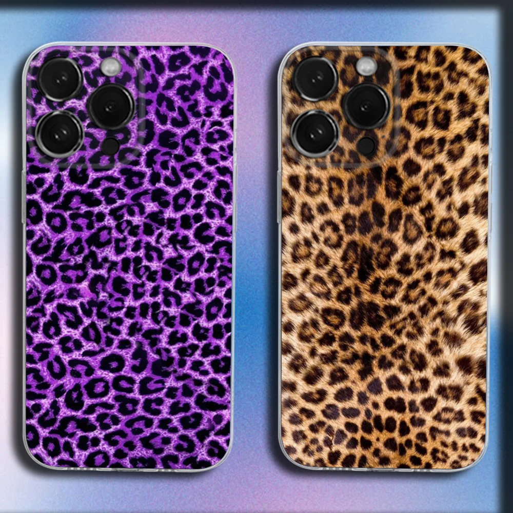 

Cool Leopard Print Phone Case For iPhone 16,15,14,13,12,11 Plus,Pro,Max,XR,XS,X,Plus,SE,Mini Transparent Soft Cover