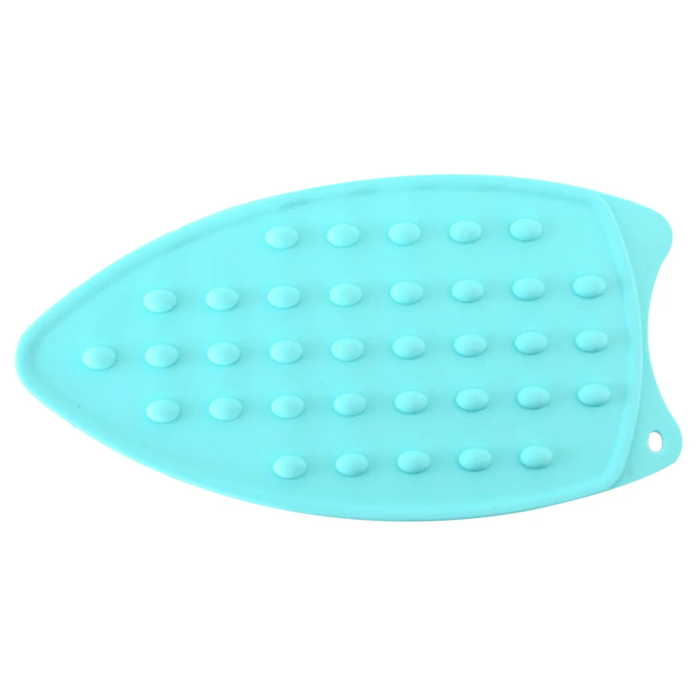 

2pcs Silicone Insulation Pad For Flat Iron Heat Resistant Non-Slip Mat With Hanging Hole Dish Coaster Table Protector Green