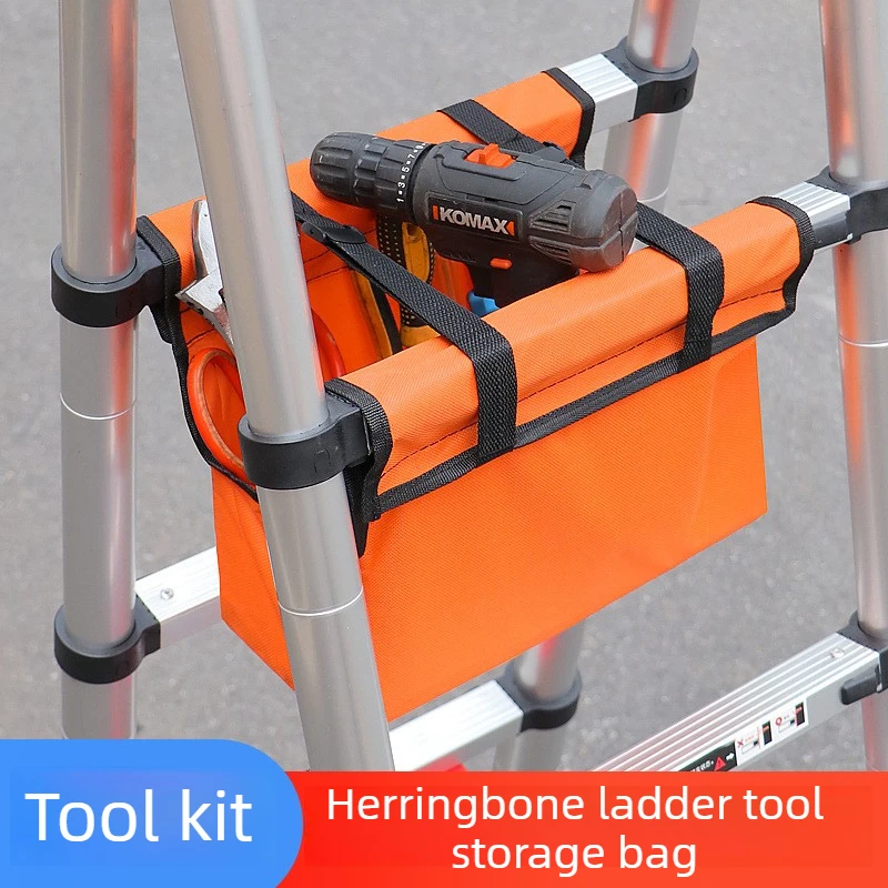 Folding Ladder Tool Storage Bag Versatile Durable Convenient Accessories Oxford Cloth Portable Ladder Hanging Bag for Workshop