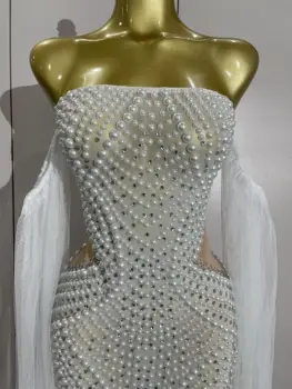 8 best sales فستان طويل مزين باللؤلؤ - №7