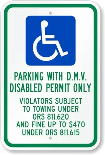 Ada Handicap Reserved Parking Aluminum Weatherproof 8