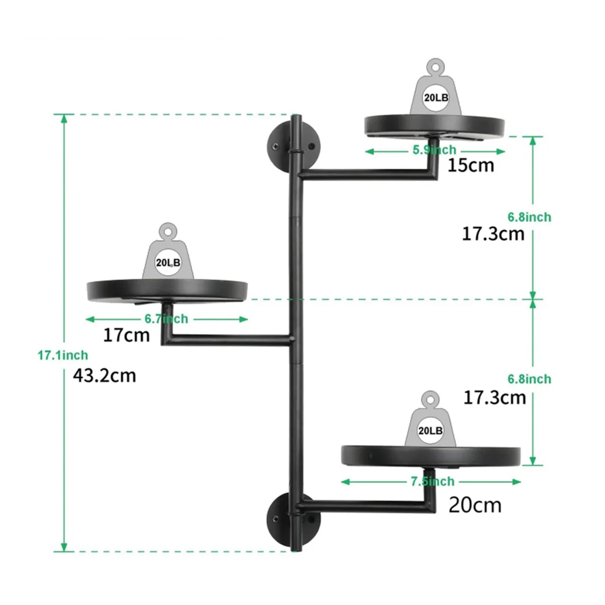 Rotating Window Plant Shelves, 3-Tier Metal Plant Stand Indoor, Black Plant Stand, Plant Shelf for Wall Planter