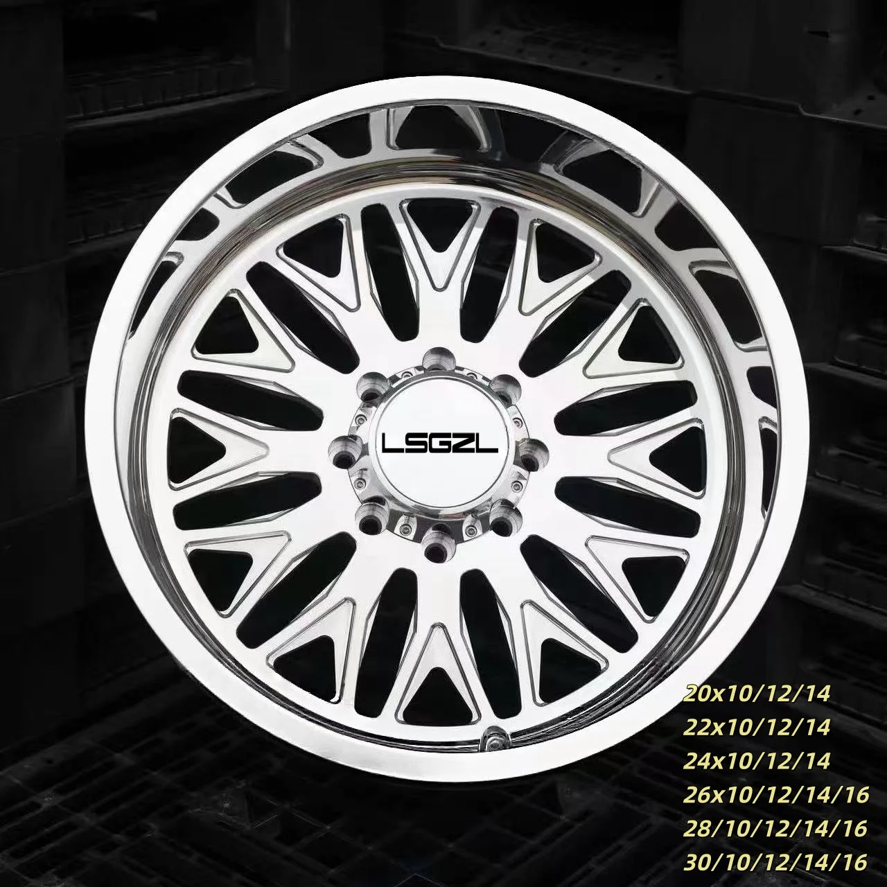 Custom 6  8 10 Hole Lugs Forged Alloy Chrome Polish Black and Machine Brush Dually Rim for Ford GMC GTR silverado 3500 F350 F450