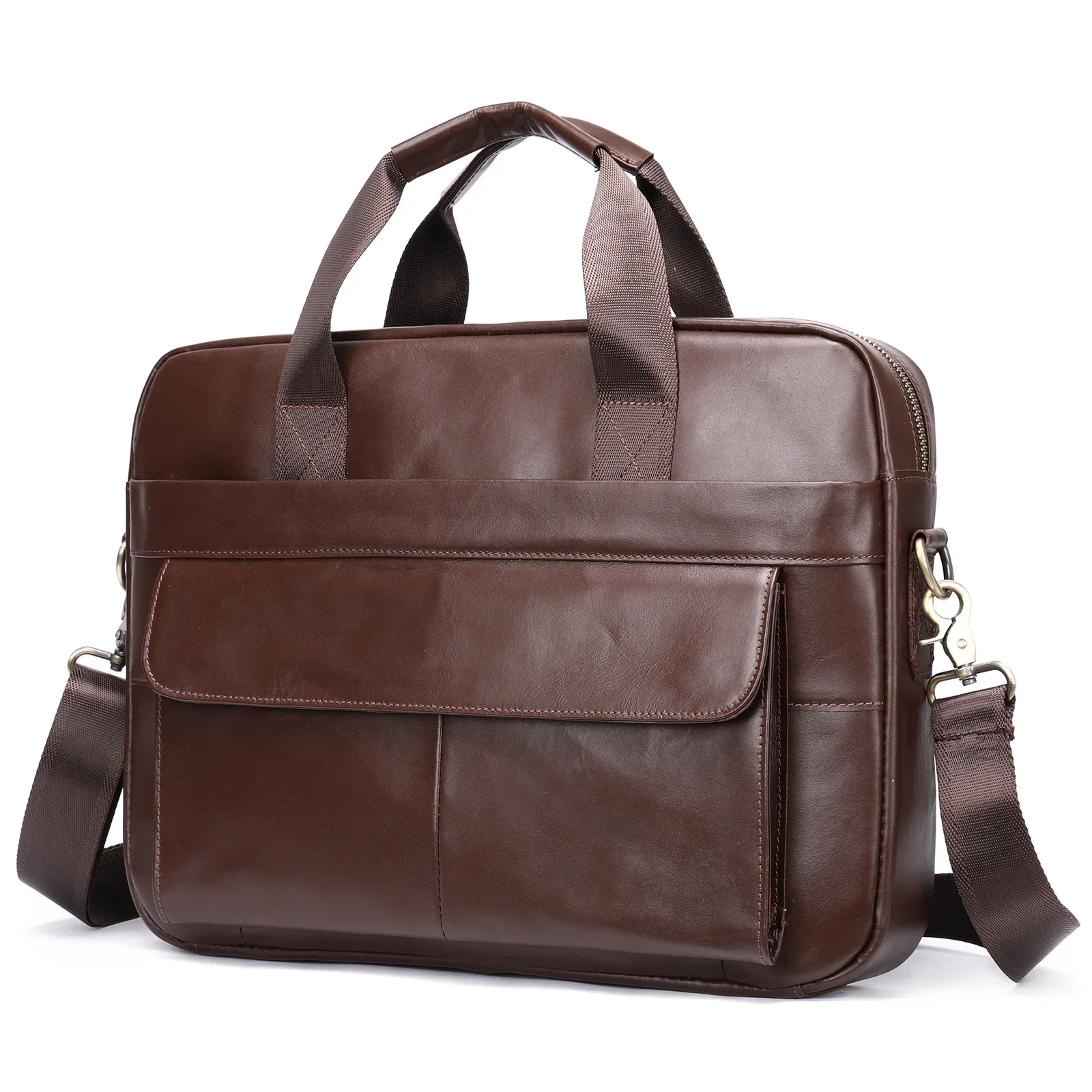 

Yoteen Laptop Bag Men's Business Bag Genuine Leather Fashion First Layer Cowhide Laptop Briefcase Computer Shoulder Bag