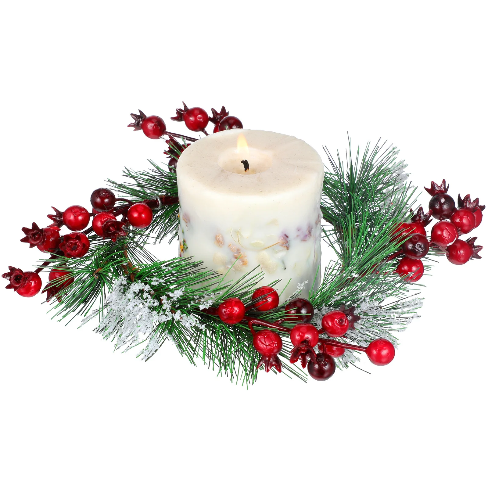 

Artificial Resin Round Shaped Berry Wreath Red Pomegranate Garland for Wedding Home Front Door Wall Decoration