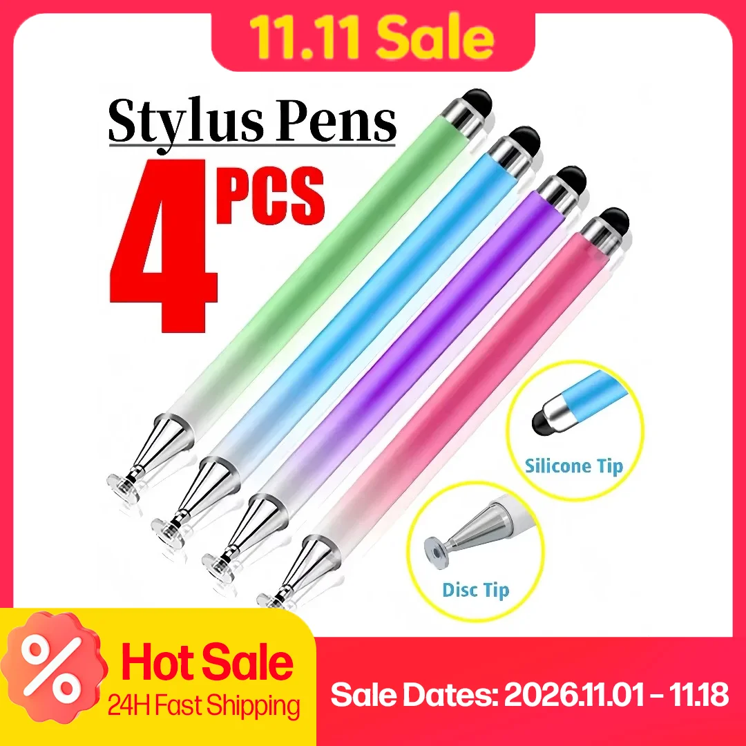 Universal Stylus Pen 2 in 1 for IPad Tablet Phone Drawing Painting High Precision Disc Tip Silicone Touch Screen Pen Accessories