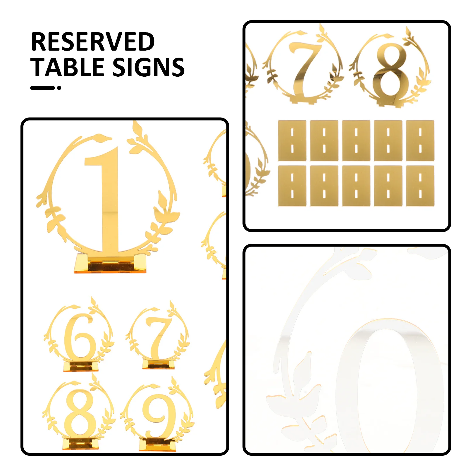

10Pcs Acrylic Reserved Table Signs Wedding Seating Cards Table Number Plates Party Reserved Signs Wedding Sign