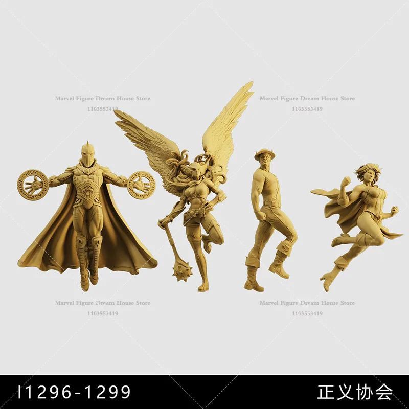 

1/64 1/43 1/35 Масштаб DC Power Girl Kara Zor-El Hawkgirl Chay-Ara Doctor Fate Hector Hall Un-panited White Мини-фигурка