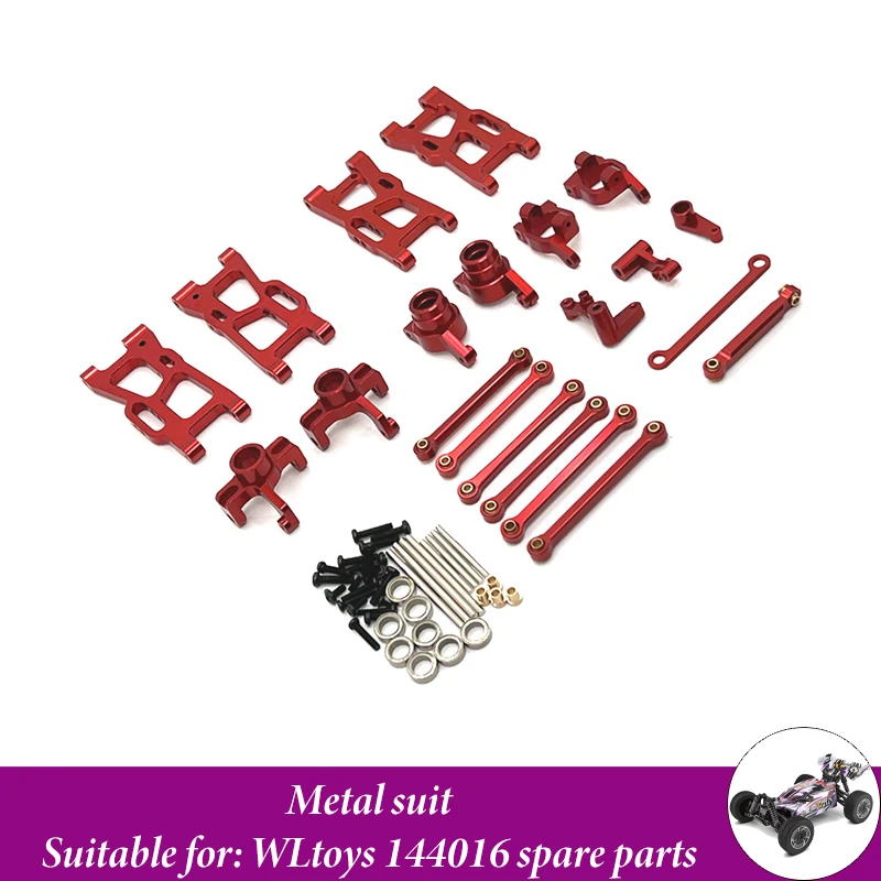 Peças sobressalentes originais para carro de controle remoto WLtoys 144016, receptor de motor, equilíbrio ESC, copo de direção, alavanca de pneu de acionamento diferencial