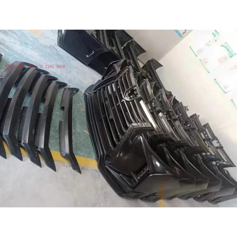 

Hongsheng New for Carbon Black Front Bumper Body Kit with Side Skirt & Rear Lip Screw-On 100% Fitment Upgrade Replacement