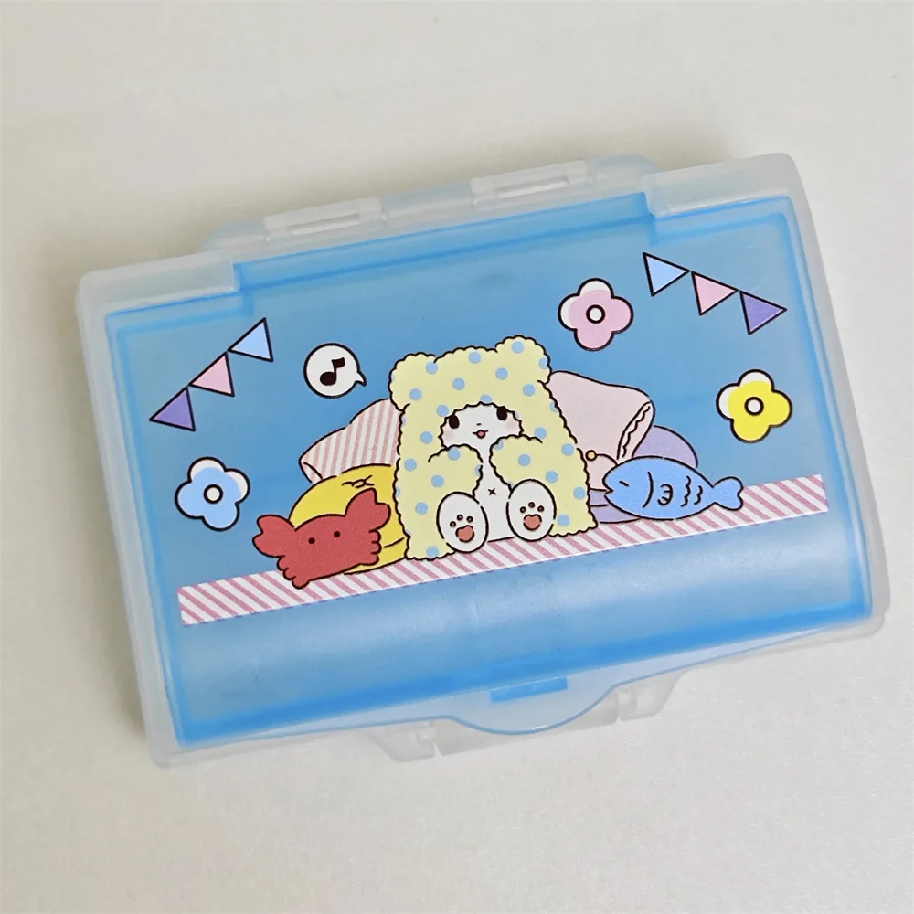 Caja de medicina de dibujos animados Kawaii Sanrio Hello Kitty Usahana, caja de almacenamiento de doble capa con conejitos de azúcar, regalos creativos
