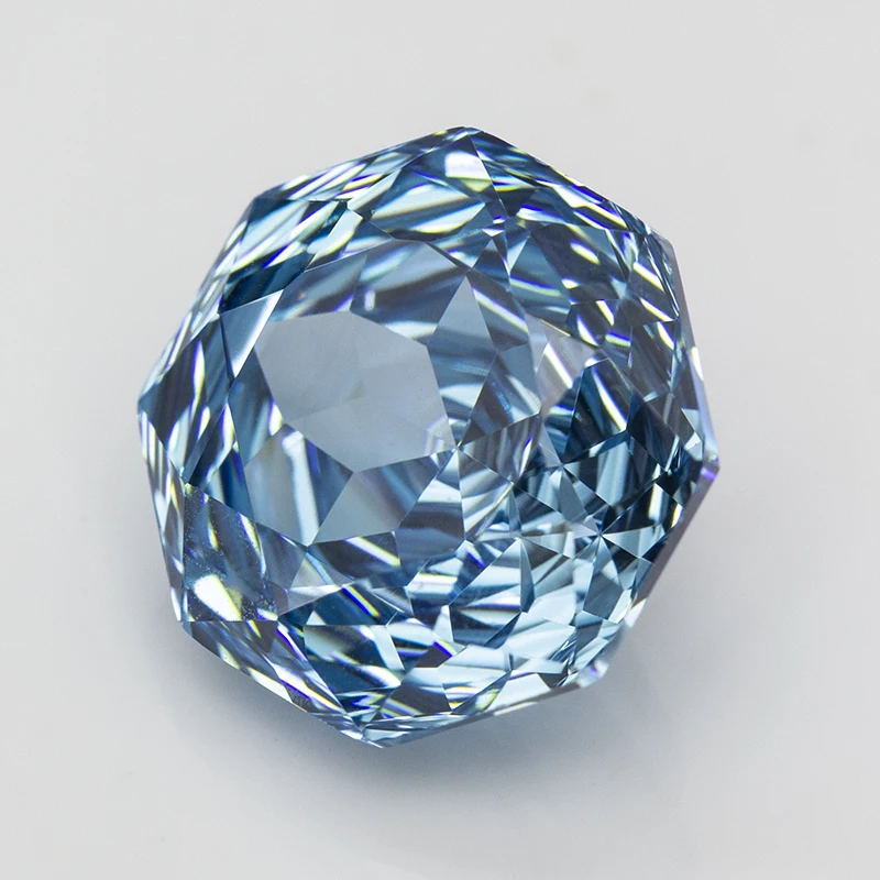 New 5A Ice Blue Millennium Octagon Rose Cut Cubic Zirconia Loose Gemstones for Jewerly Making