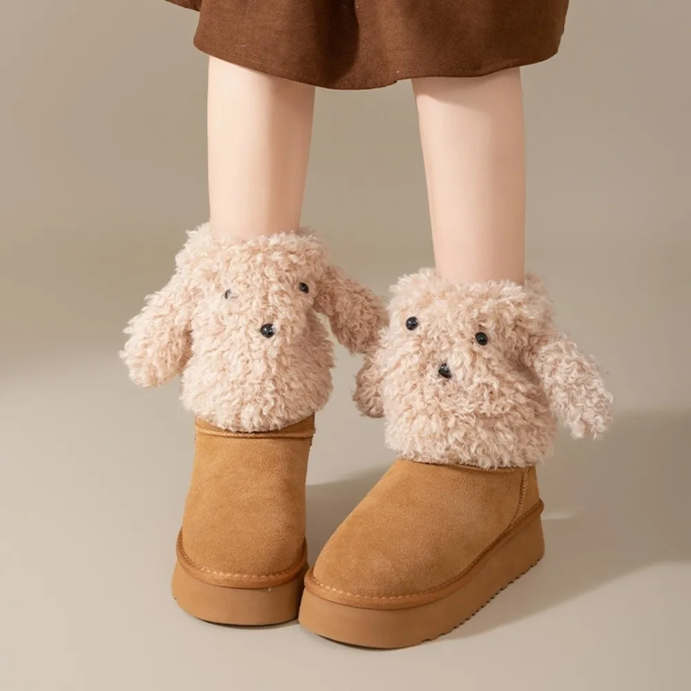 

Cute Y2K Puppy Leg Warmers Spicy Girls Lolita Dog Ears Foot Cover Wind Protection JK Boots Cover Streetwear