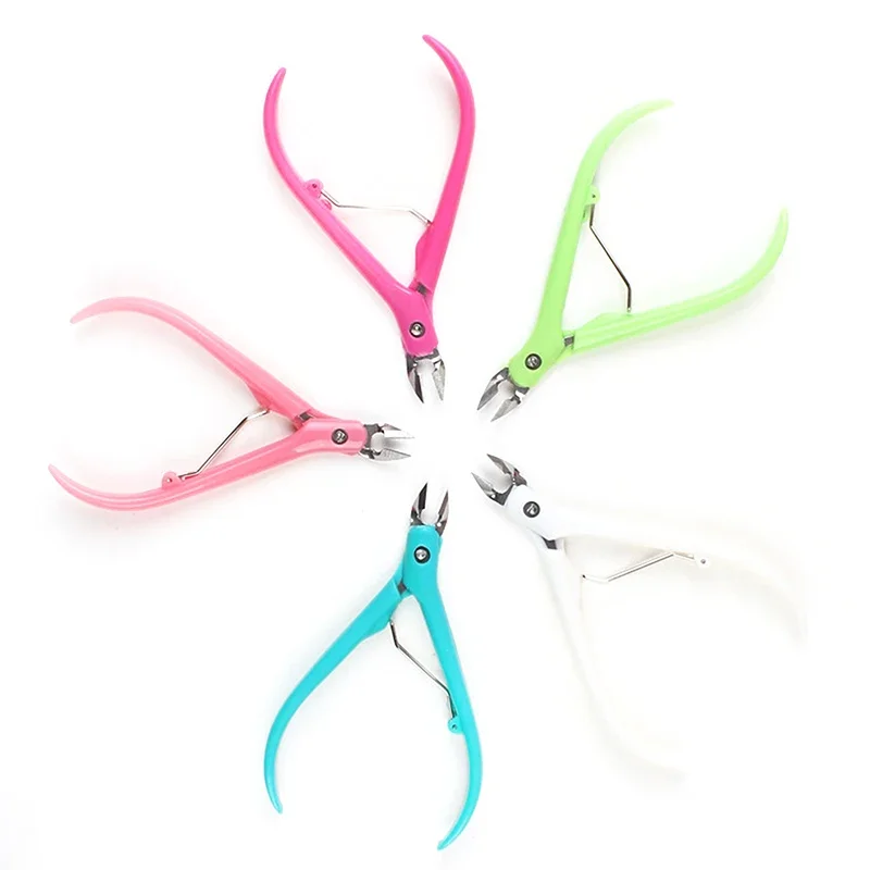 Plastic Handle Nail Clippers Dead Skin Removal Toenail Cutters Anti-Splash Ingrown Paronychia Pedicure Manicure Tools