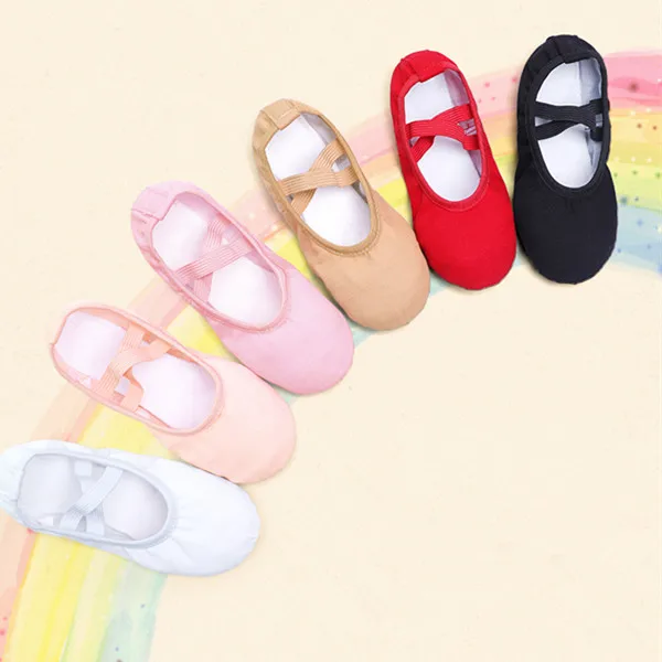 Women Ballet Slippers Ballet Classical Modern Dance Shoes Adult Girls Gymnastics Training Shoes Canvas Soft Sole Ballet Shoes