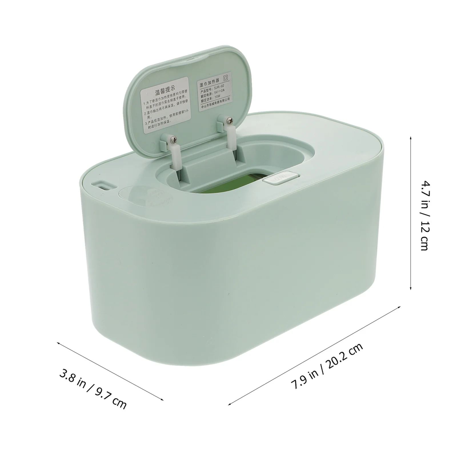 1Set Nat Tissue Warmer Constante Temperatuur USB Opladen Draagbare Smart Wipe Heater Grote Capaciteit Verwarming Machine voor Babyverzorging