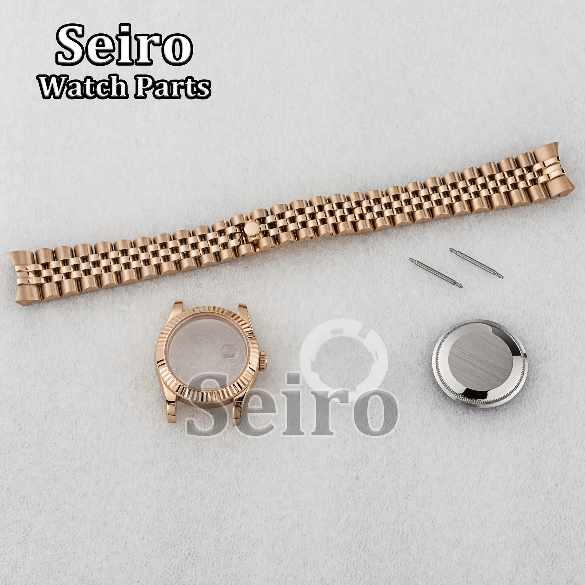 

Women 33mm Watch Case Stainless Steel Jubilee Strap Sapphire Crytsal Waterproof For Datejust NH05/NH06 Movement Mod Watch Parts
