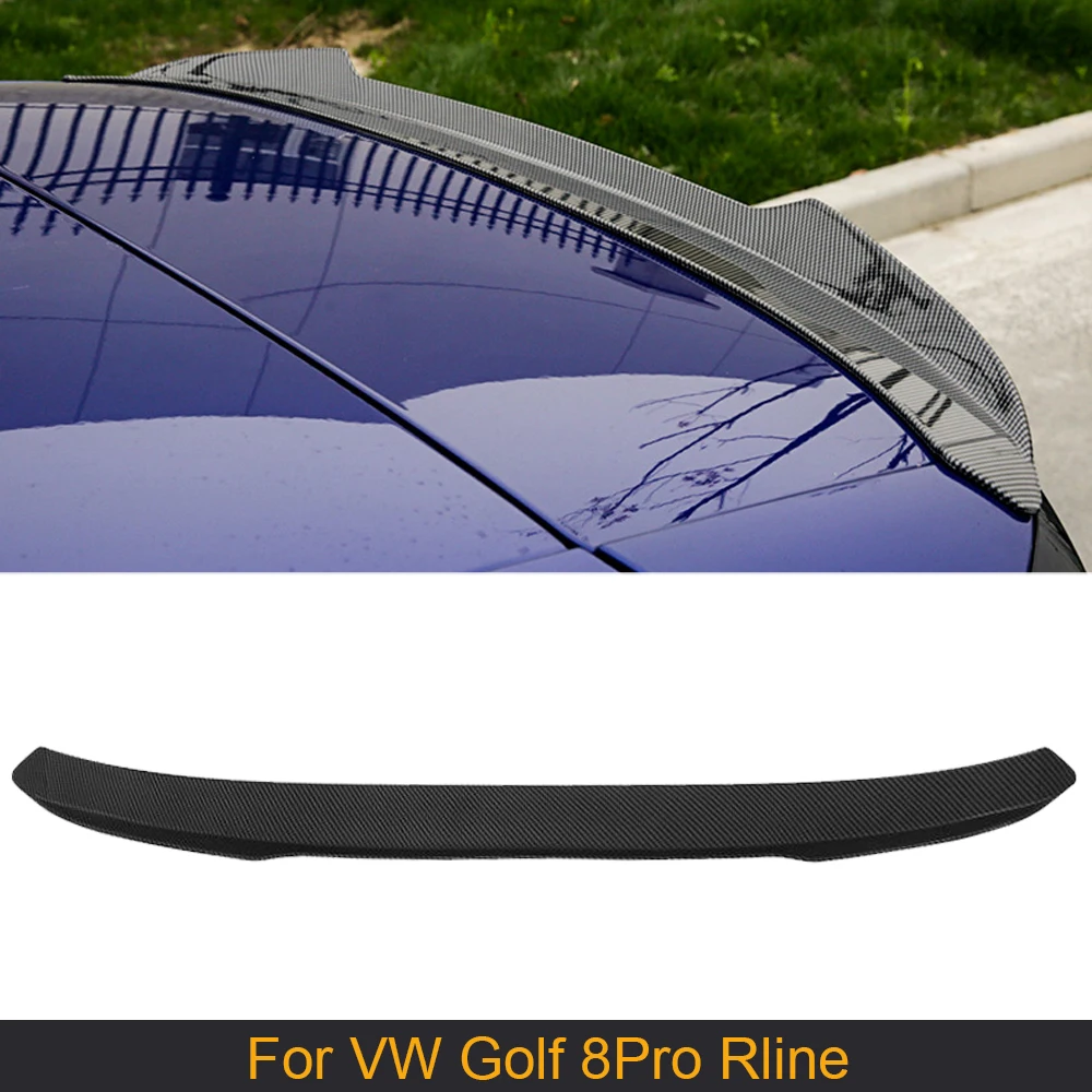 ABS Carbon Look / Glossy Black Car Rear Roof Spoiler Boot Lip Wing For Volkswagen VW MK8 Golf 8 Pro Rline 2021 Car Roof Spoiler