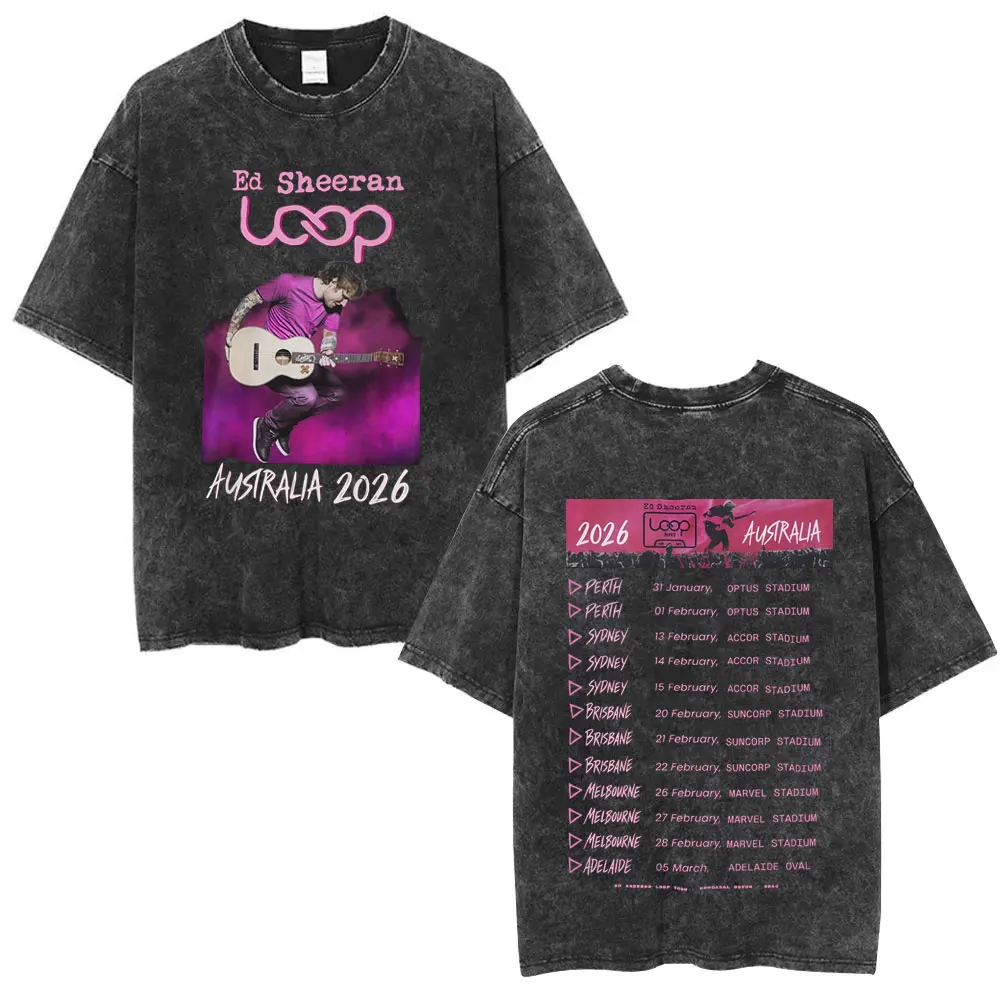 เสื้อยืดลายวินเทจ Ed Sheeran ลายไข่ตลกๆ สไตล์มีม เสื้อยืดลำลองผ้าฝ้ายทรงโอเวอร์ไซส์สำหรับผู้ชายและผู้หญิง เสื้อยืดแฟชั่นฮิปฮอปสำหรับผู้ชาย