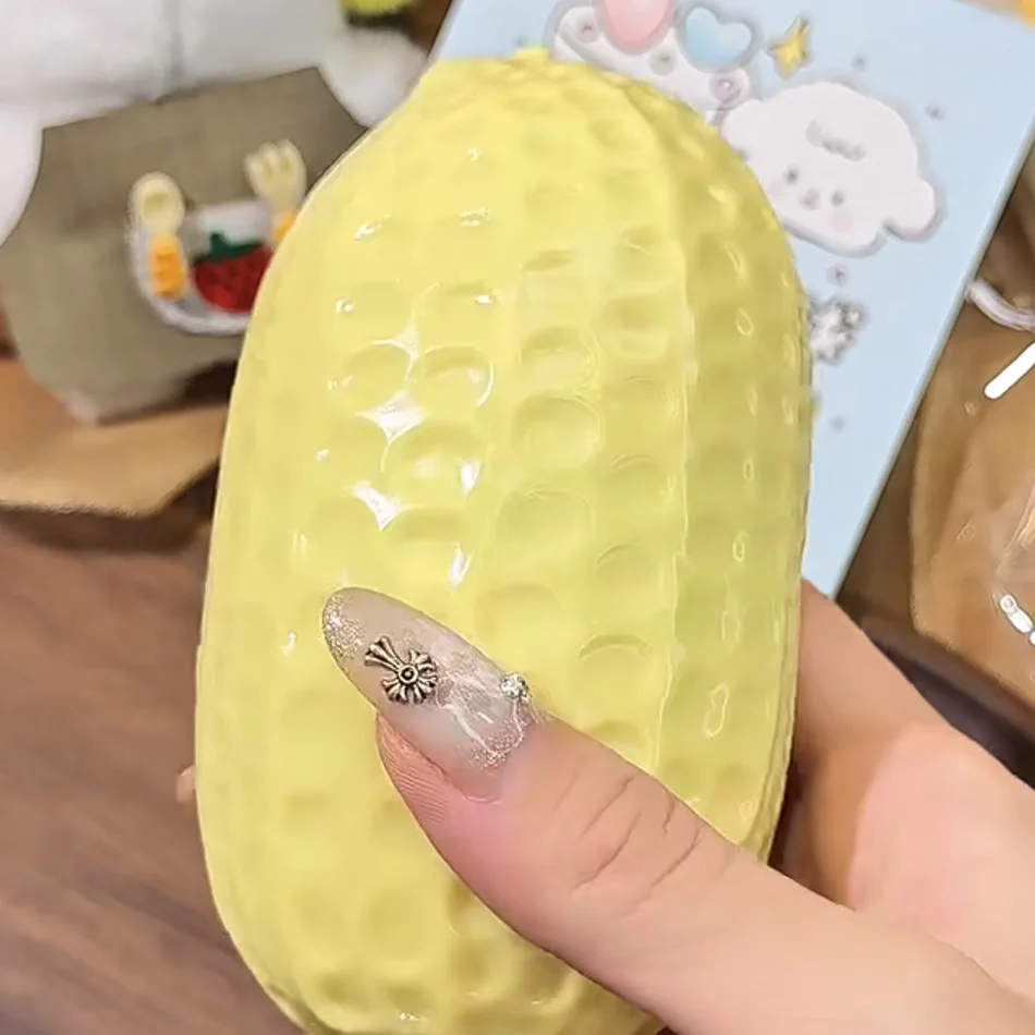 Squishy Peanut Stress Ball Squeeze Toy No Rebound Buttery-Soft Feel Fidget Toy ASMR Sensory Anti Stress Toys for Adults