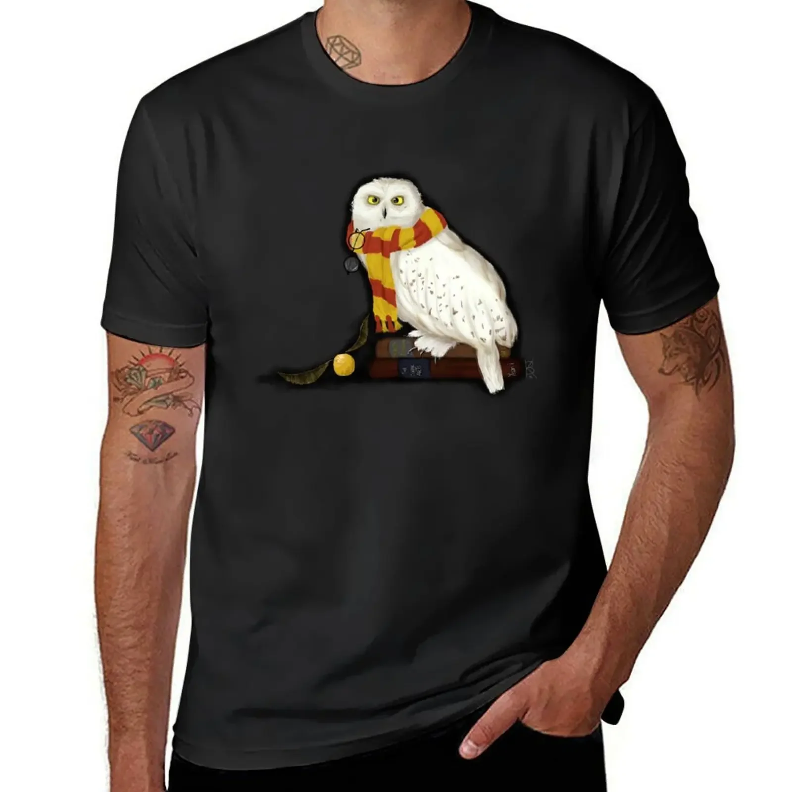 Hedwig the Owl T-Shirt blanks graphic shirts compression shirt men