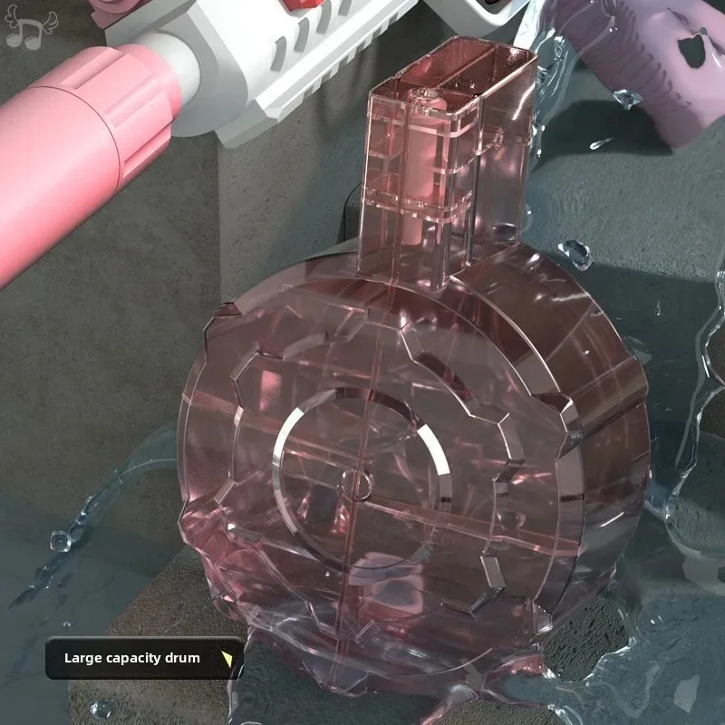 Pistola de agua eléctrica con tecnología negra, potente pistola de pulverización de agua automática de alta presión para verano, juguetes para niños, lucha contra el agua para adultos