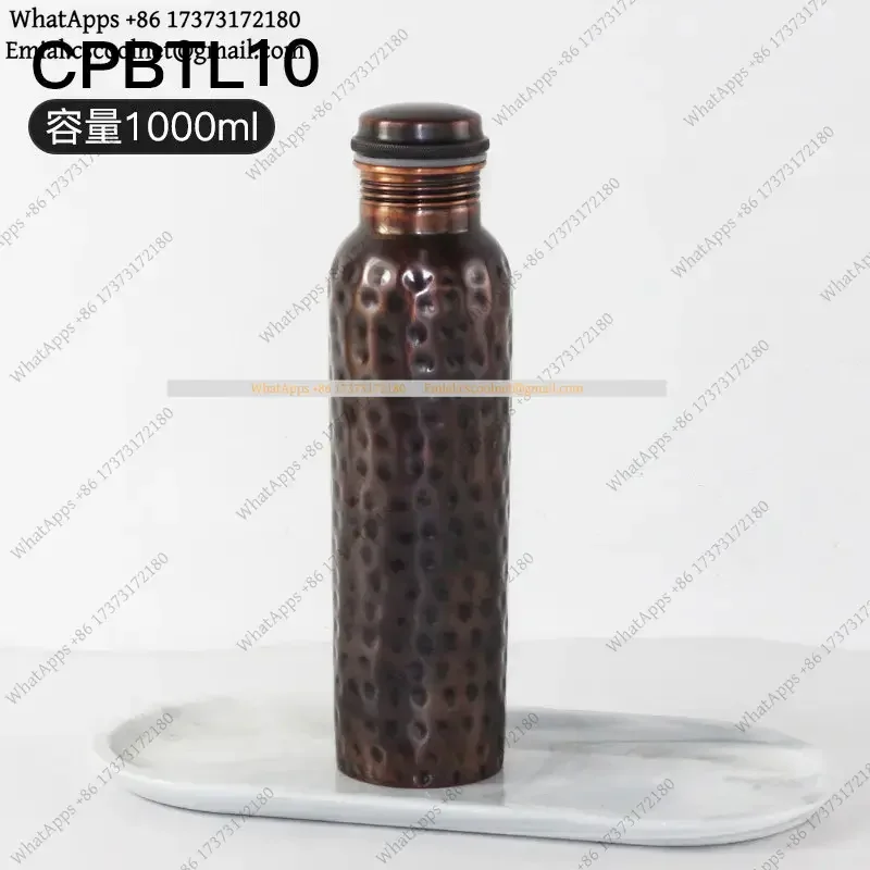 k3 Handmade Pure Copper Water Bottle | Portable Leakproof for Outdoor Travel & Home