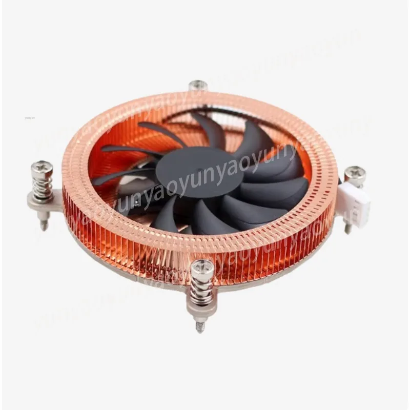 1U Low‑Profile CPU Cooler Pure Copper Heat Pipe Silent Radiator Fan High‑Efficiency Low‑Noise Server CPU Thermal Component