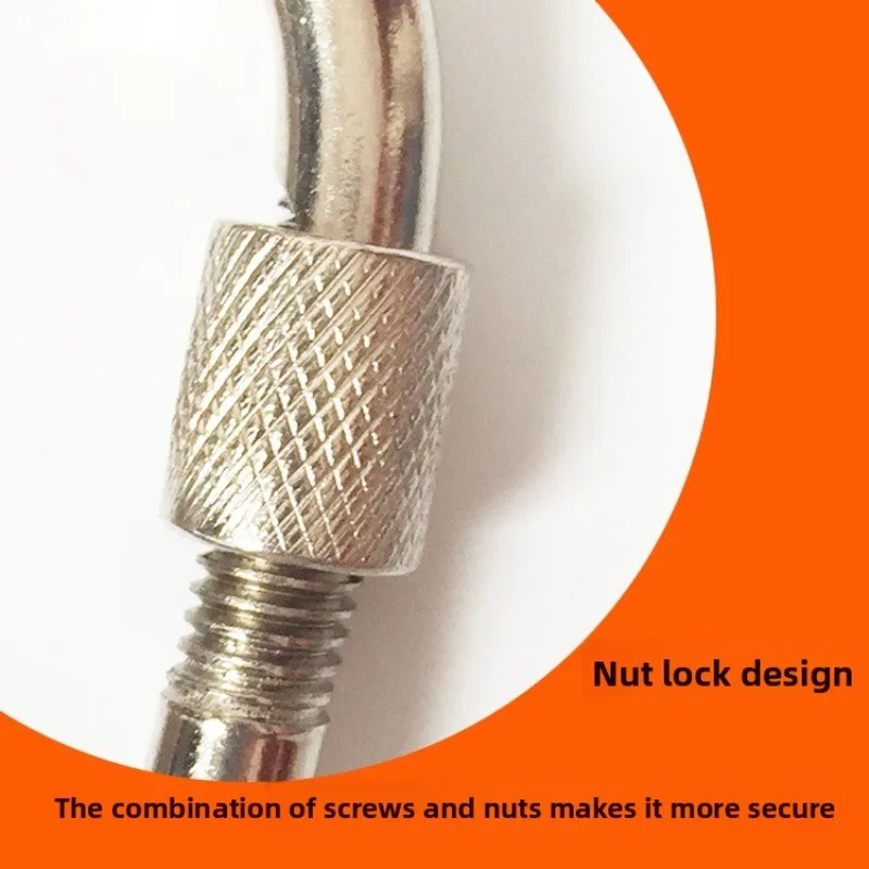 Outdoor Climbing Carabiner D Shaped Paracord Tensioner Key Chain Clip Aluminum Alloy Guylines Tensioner Camp Mountaineering Hook
