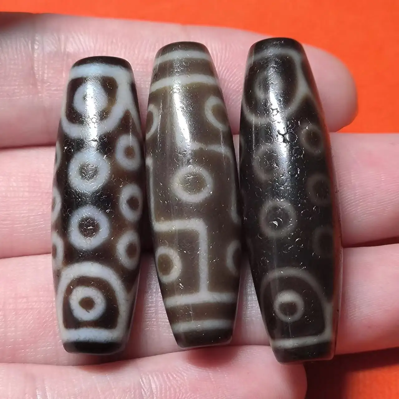 

1pcs/lot Natural 21 eyes nine eyes Old Agate Dzi Beads weathered pattern rare precious soft bright jewelry amulet folk-custom