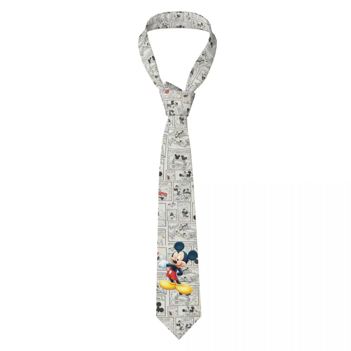 Custom Mickey Mouse Minnie Anime Tie Men Printed Necktie Four Seasons Fashion Tie Necktie For Father's Day