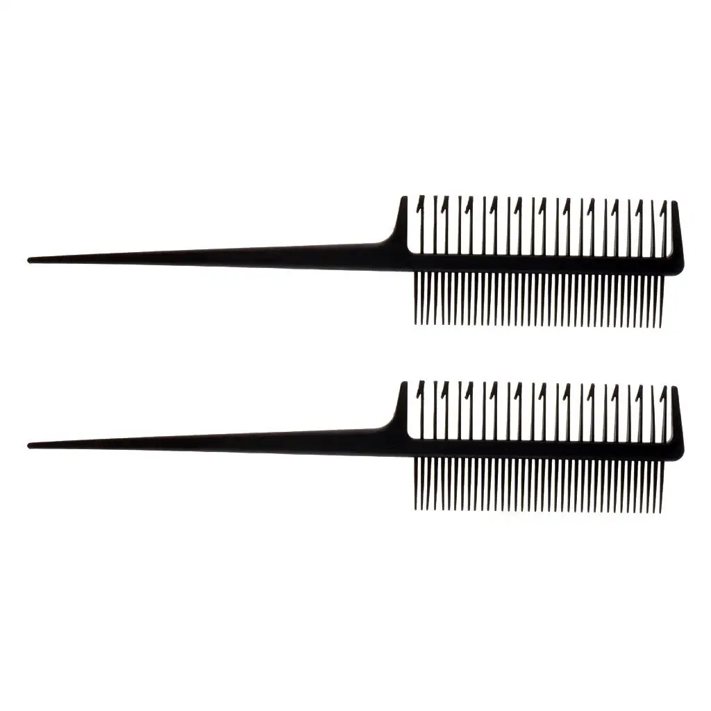 2Pcs Dye Coloring Highlighting Comb for Highlights balck.7''
