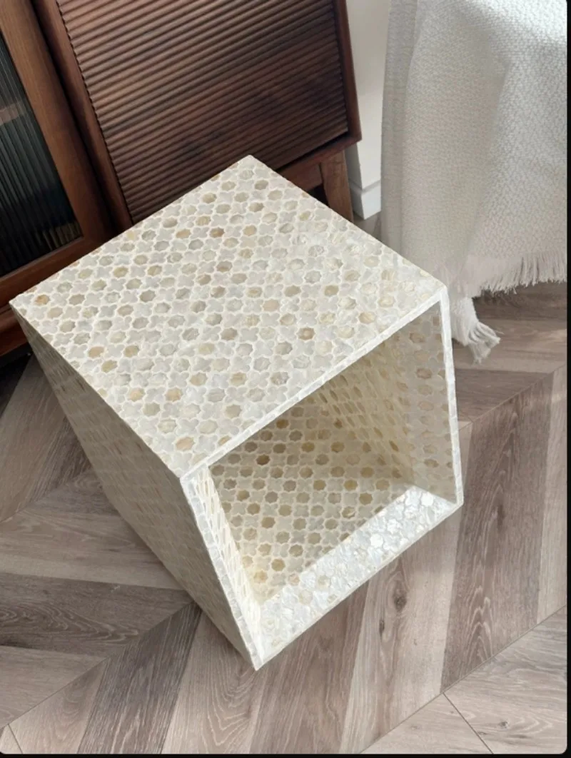Nordic Furniture,Luxury Shell Tea Table,Living Room Side Table,Bedroom Nightstands,Creative Coffee Table,Display Stand,Art Shelf