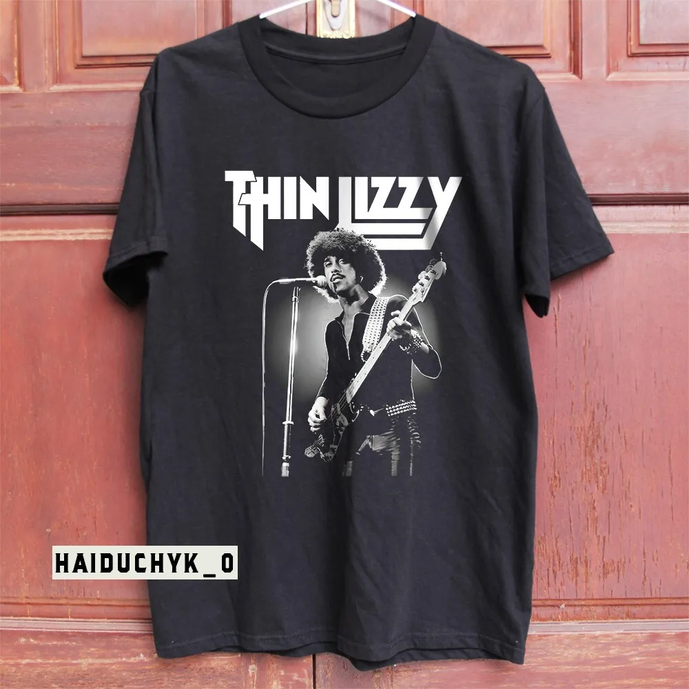 

PHIL LYNOTT Thin Lizzy Unisex Black T-shirt Size S-5XL