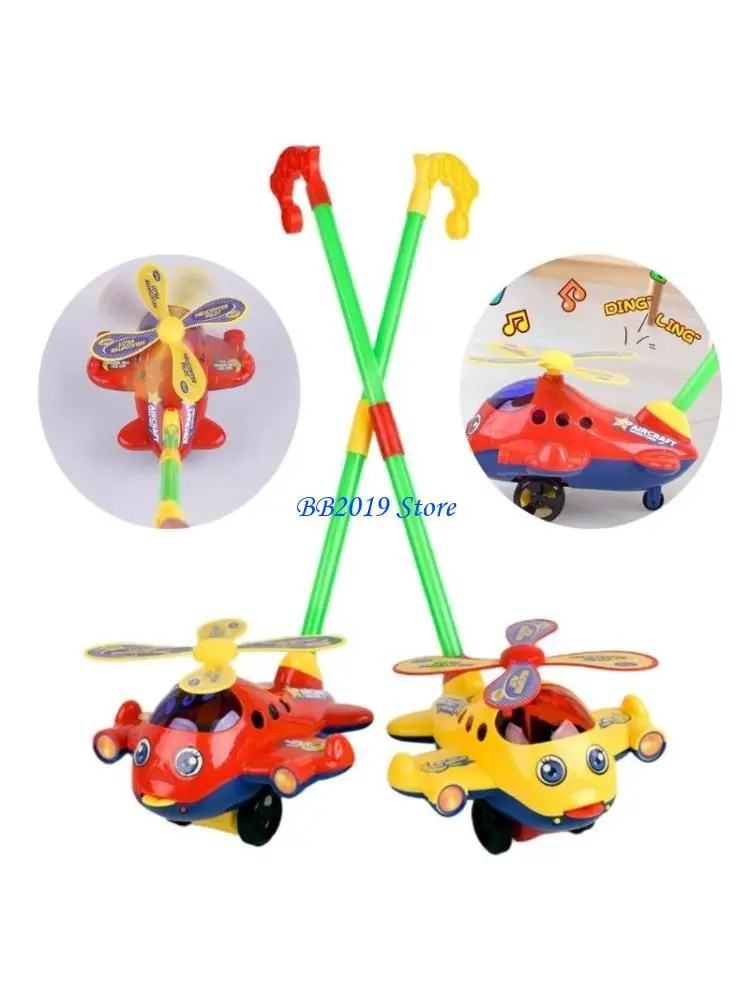 Q0KB Toddler Toy Push Toy Learning Walking Aircraft for 9-18 Months Babies