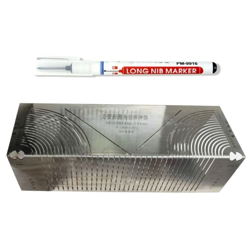 Adjustable Angles & Arcs Marking Tool Two-Purpose Metal Scriber for Metalworking Welding Engineering and Construction D2RD