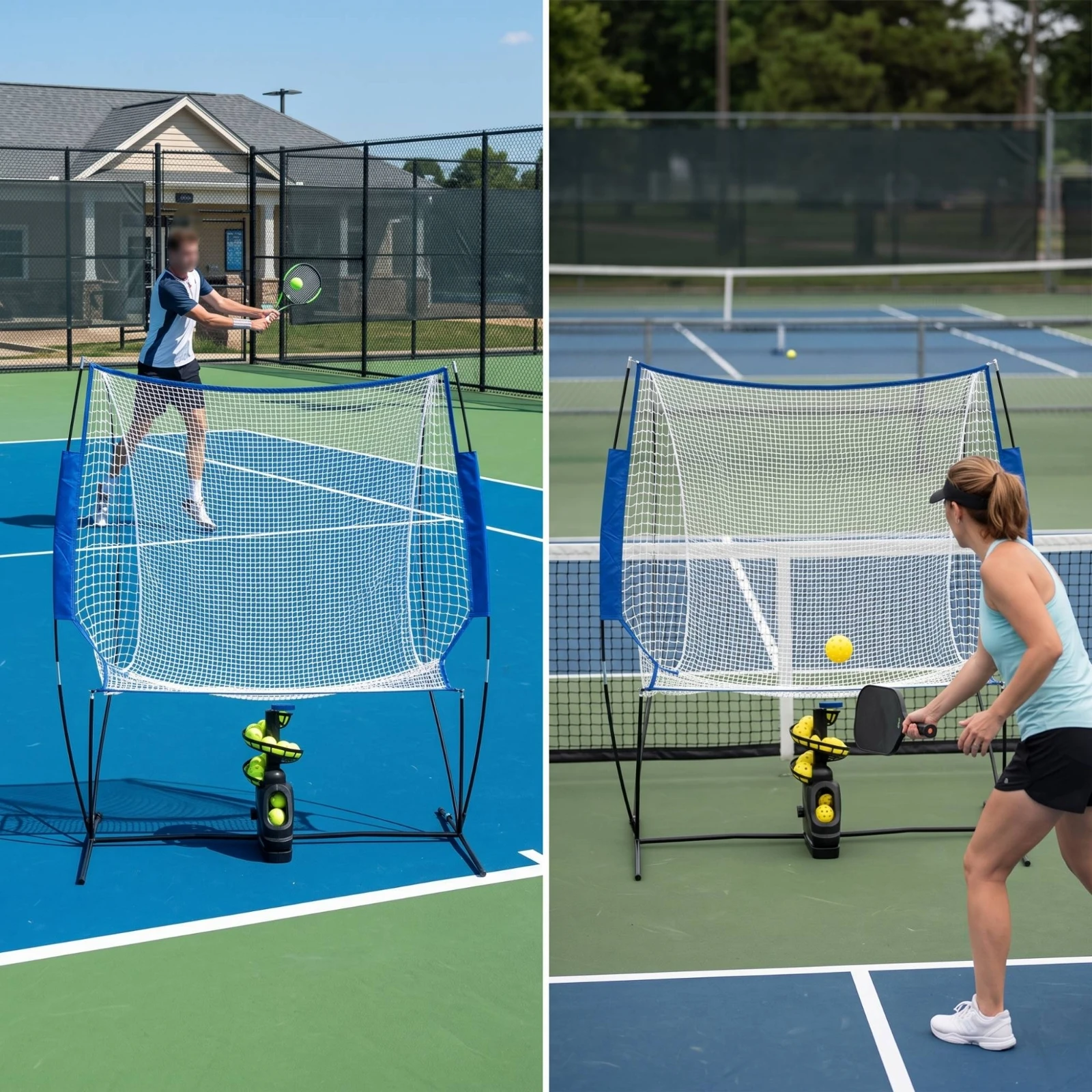 Tennis Training Net Long-Lasting Tennis Net with Metal Frame Stable Rectangular