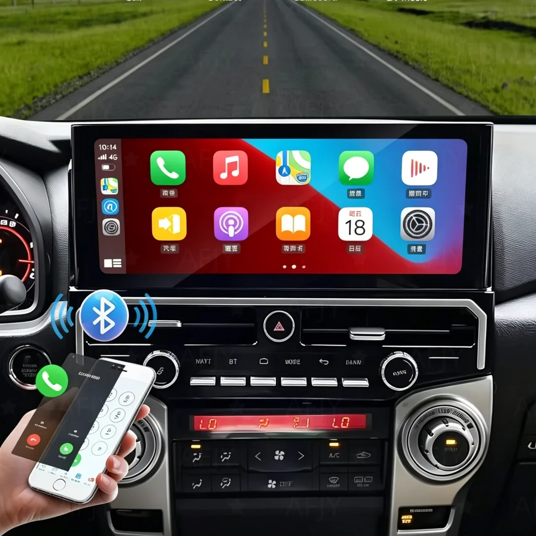 JY CarPlay Android 14.0 RDS Car Radio For Toyota 4 Runner 2009 -2024 GPS Navigation 4G WiFi Bluetooth QLED Car Multimedia Player