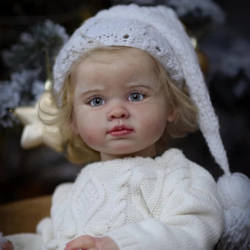 55cm Already Finished Reborn Doll Cute Girl Doll with Rooted Hair Toddler Popular Lifelike Real Soft Touch Baby Bebe Reborn