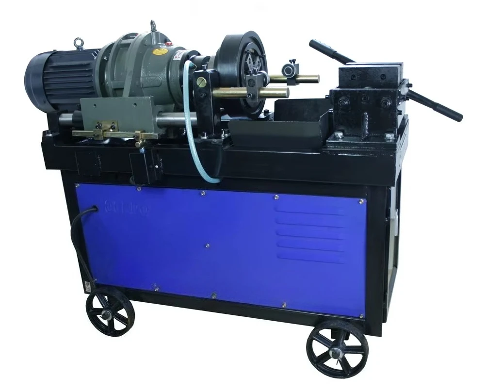 Automatic Rebar Thread Cutting Machine Steel Bar Threader Chaser With New Motor Core Component For Thread Rolling