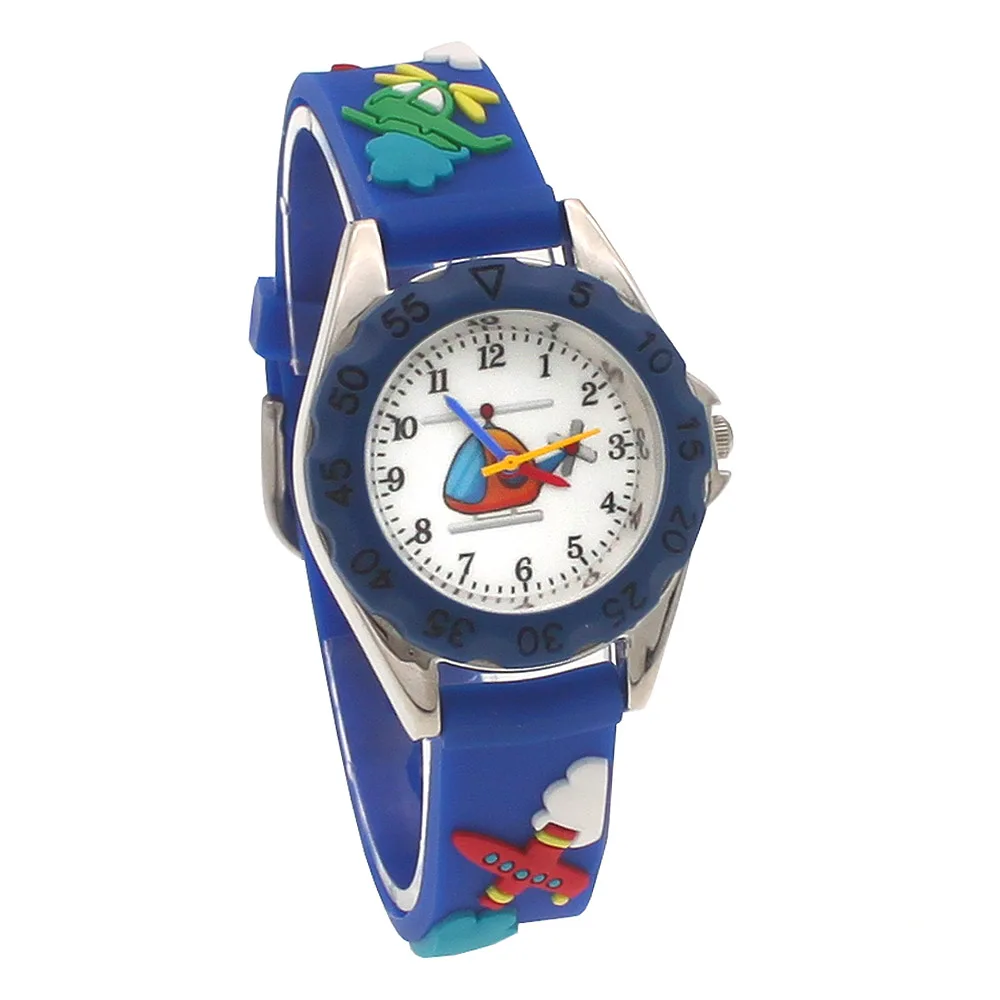 Montre à quartz avec bracelet en silicone pour enfants, montre-bracelet numérique, cadeaux pour enfants, étudiants, garçons, filles, dessin animé, mode