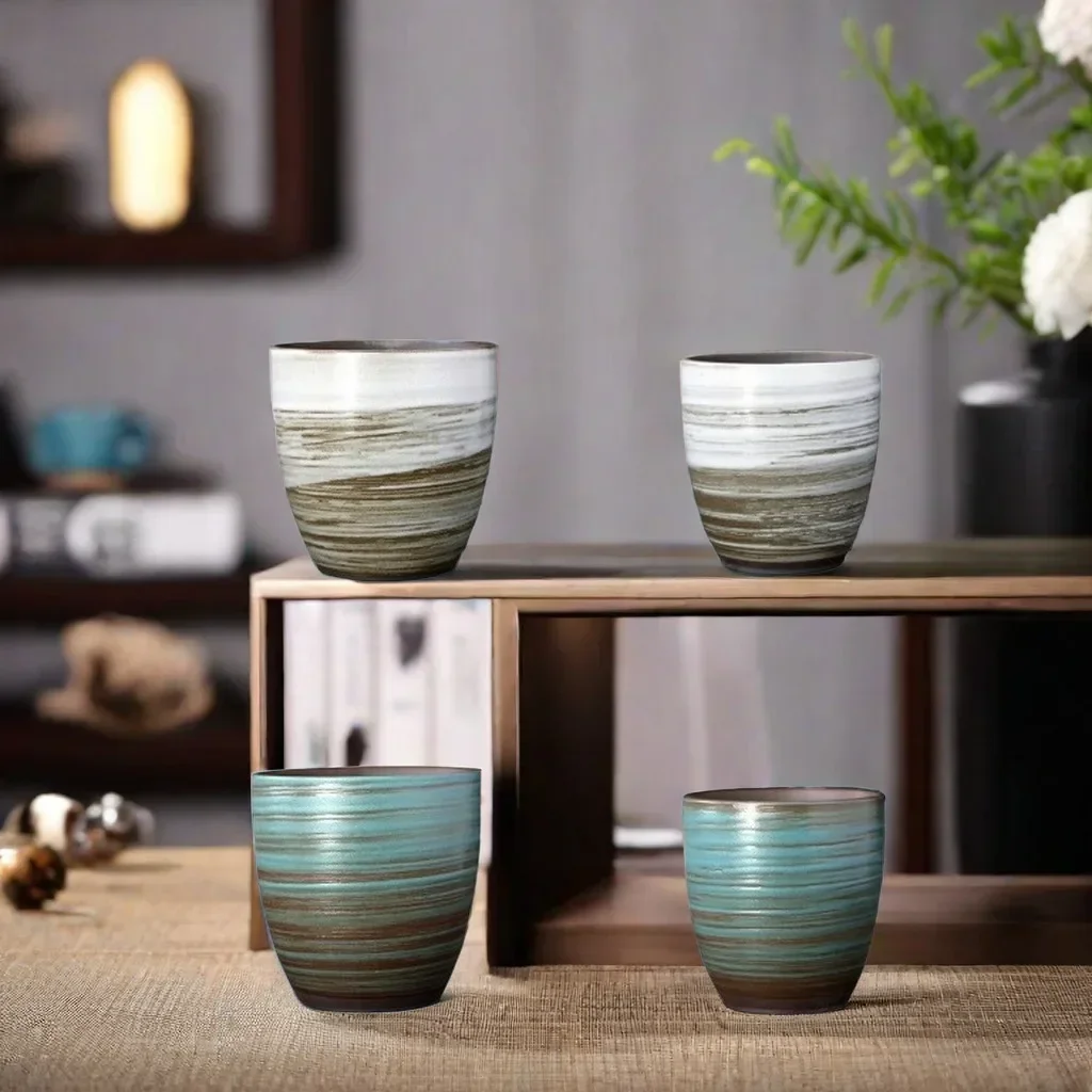 350ml hand-painted large capacity ceramic retro creative kiln transformation master cup tea cup wheat coffee cup