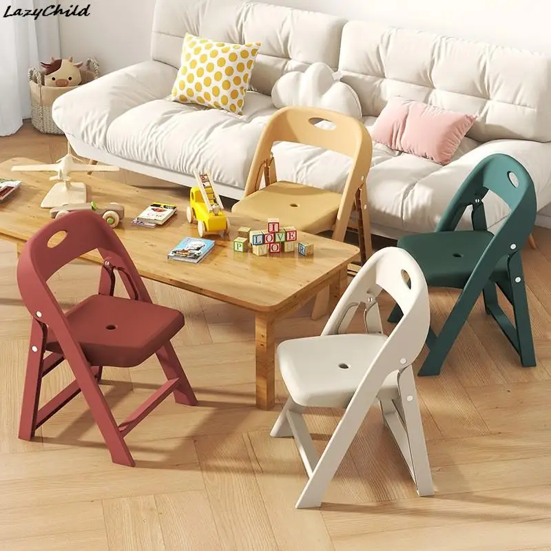 Taburete plegable de tamaño pequeño para adultos y niños, silla reclinable antideslizante para el hogar, silla de jardín de infantes, comedor para bebés