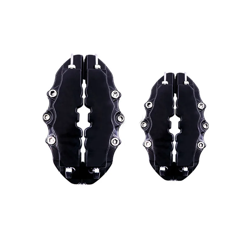 4PC 3D Car Disc Brake Caliper Cover Case Front Rear Accessories S+M ABS Plastic Brake Disc Wheel Hub Brake Covers Car Decoration